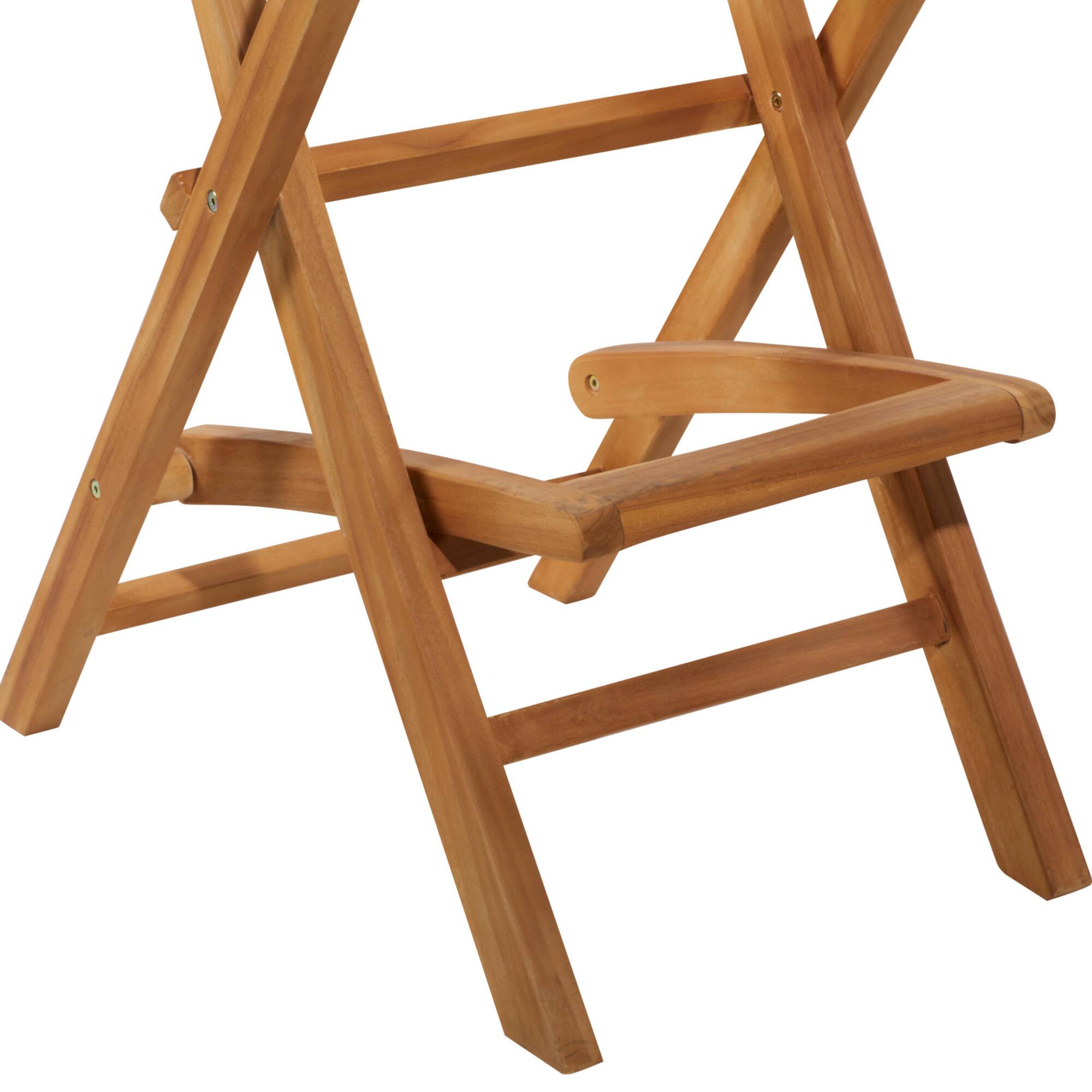 Set of 2 Brown Teak Wood Traditional Outdoor Bar Stool, 18" x 45"